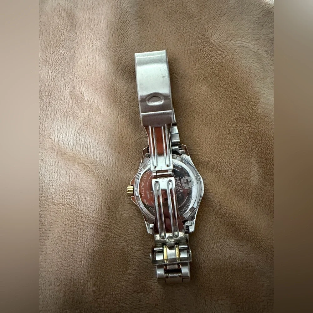 Wenger Silver and Gold Watch with White Dial
